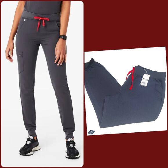 FIGS Women’s Charcoal Grey Zamora Jogger Scrub Pants™ | NEW/NWT!! - Picture 1 of 16